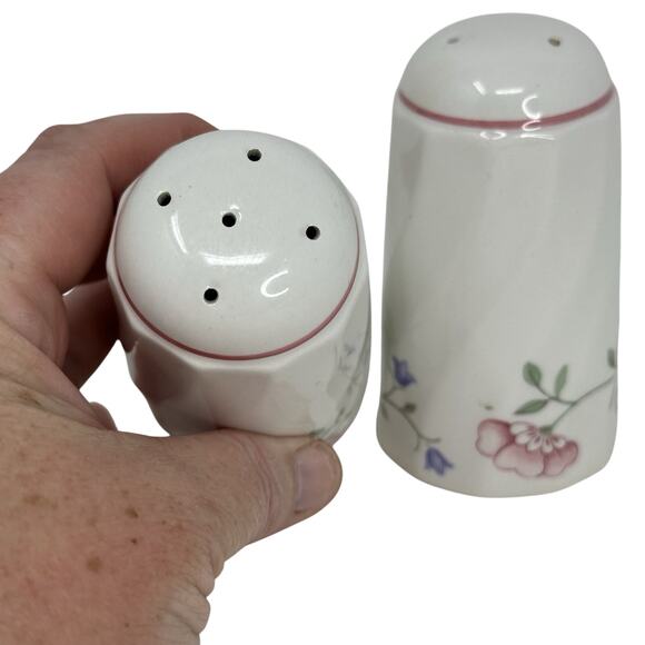 Johnson Brothers Summer Chinz Salt & Pepper Shakers - MISSING ONE PLUG - Picture 3 of 6